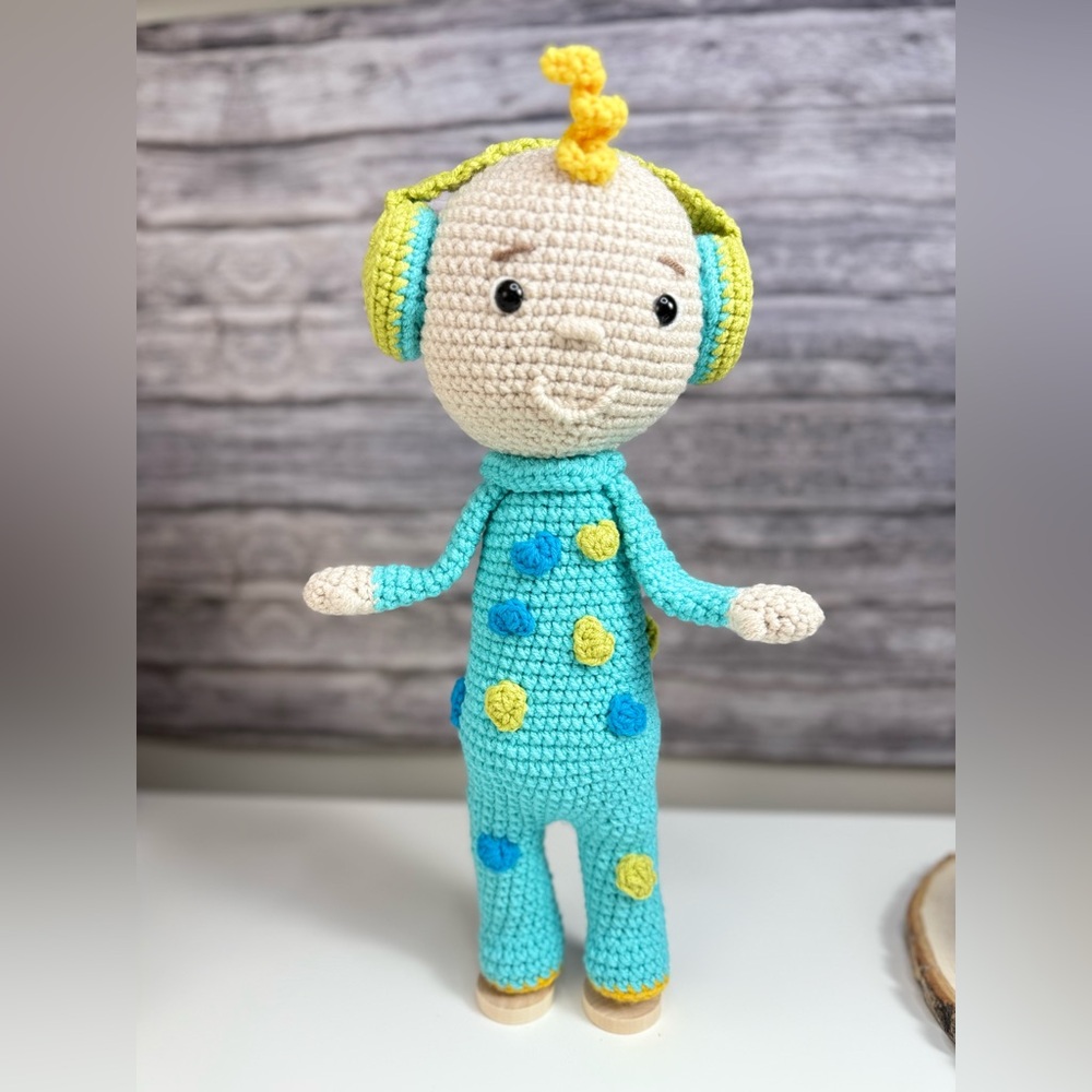 Handcrafted JJ Cocomelon Crochet Amigurumi Doll